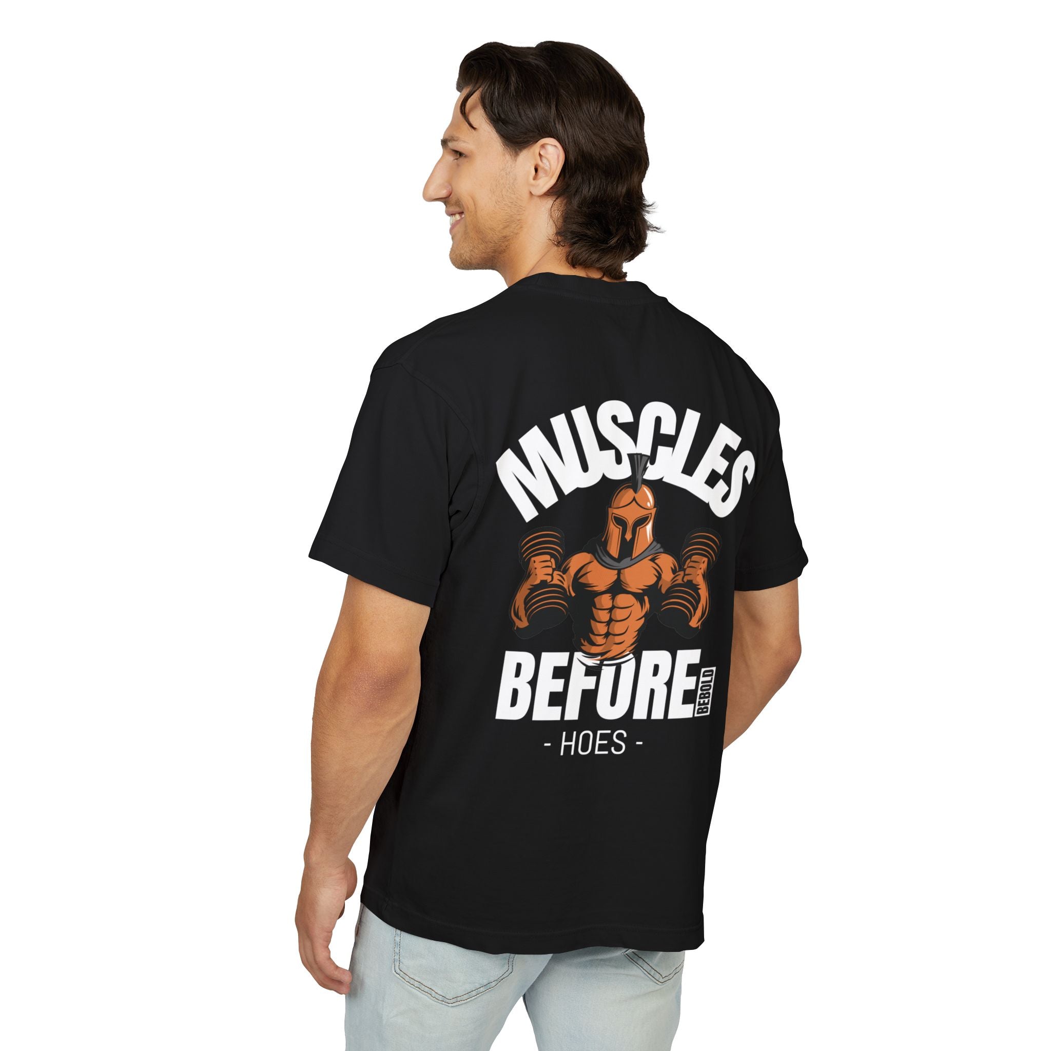BeBold Heavyweight Gym Tee – Muscles Before Hoes