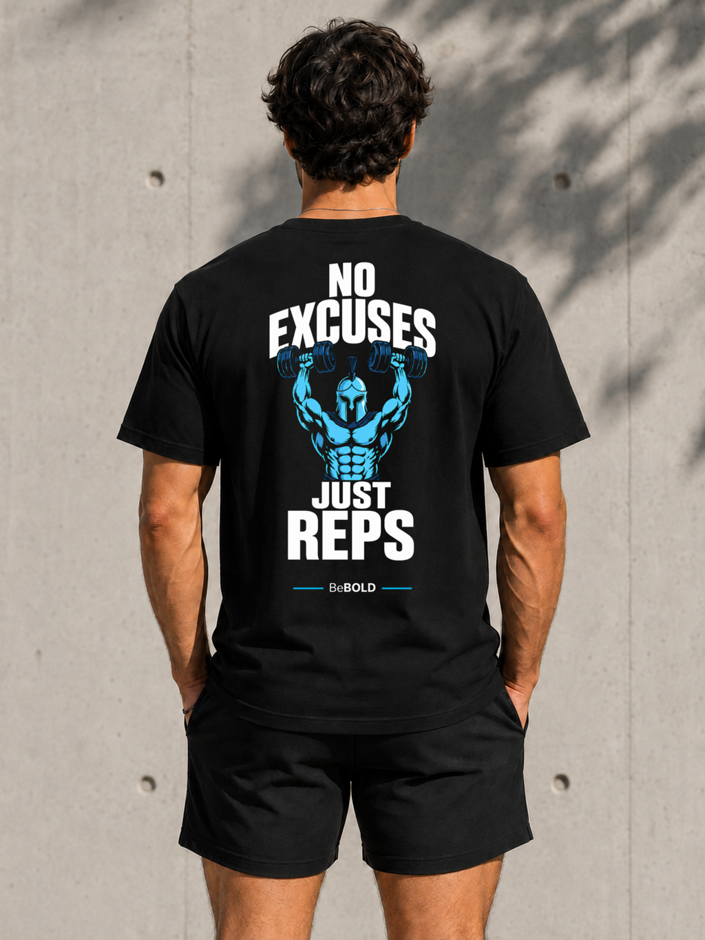 BeBOLD “No Excuses Just Reps” Heavyweight Tee