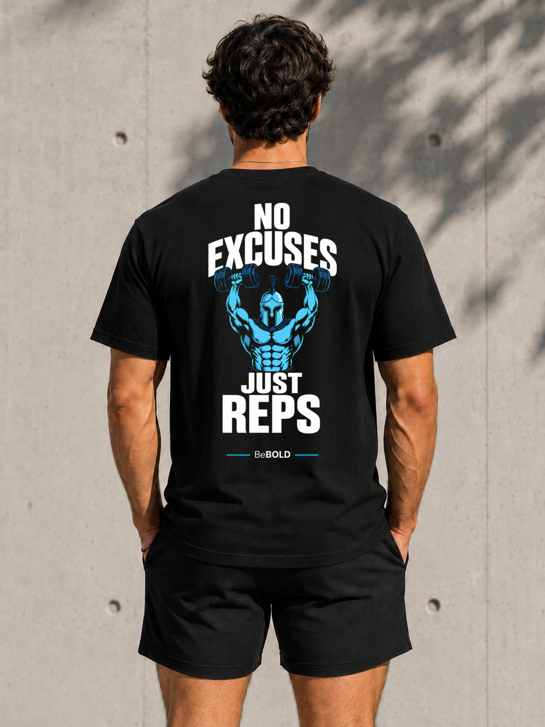 BeBOLD “No Excuses Just Reps” Heavyweight Tee